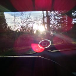 I don't know how clear this photo is, but the windows looked worse after I left.  The staff appeared to use dirty towels.
