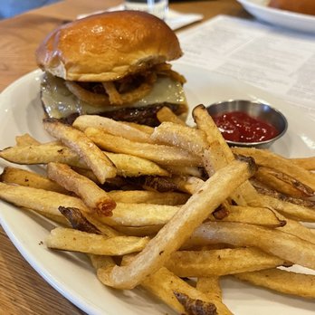 Open Road Grill - French onion burger - New American Near Me - Falls Church, Virginia Open Road Grill - French onion burger - New American Near Me - Falls Church, Virginia