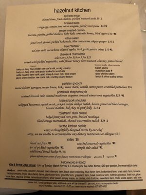 Menu photo 7 Hazelnut Kitchen Trumansburg, NY