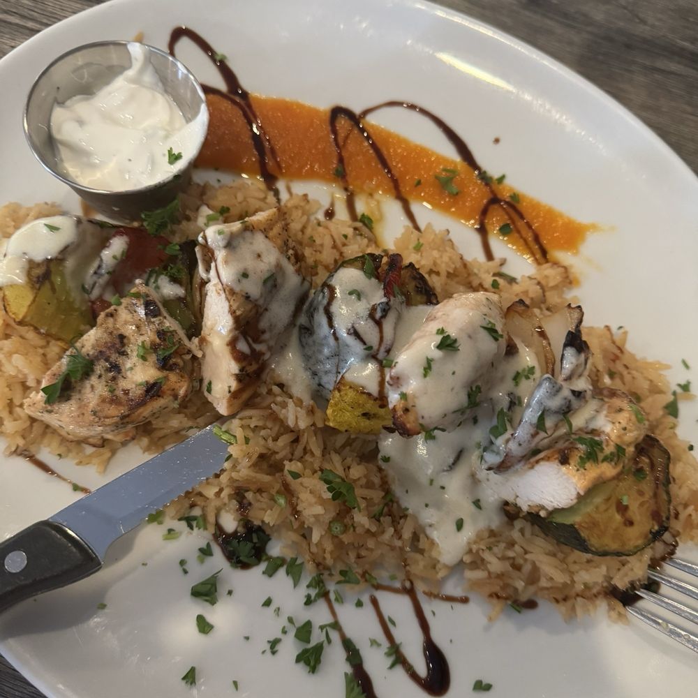 Coastal Grill - Chicken Kabob Plate - American Near Me - Galveston, Texas Coastal Grill - Chicken Kabob Plate - American Near Me - Galveston, Texas
