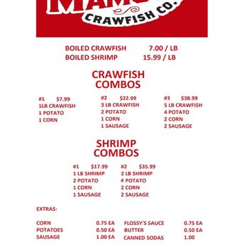 Big Mamou’s Crawfish - Menu - Food Trucks Near Me - Fayetteville, Arkansas Big Mamou’s Crawfish - Menu - Food Trucks Near Me - Fayetteville, Arkansas
