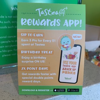 Tastea - New rewards program. - Bubble Tea Near Me - Long Beach, California Tastea - New rewards program. - Bubble Tea Near Me - Long Beach, California