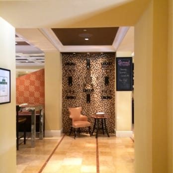 Mosaic Hotel - Hallway lobby that takes you into the dining area. - Hotels Near Me - Beverly Hills, California