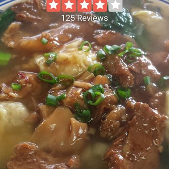 Lam's Kitchen - Beef Flank & Tendon Look Fun Soup with Won Tons........ - Noodles Near Me - Honolulu, Hawaii
