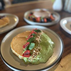 Ahuevo Cafe - Matcha pancakes
