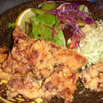 Chiba ken - Chicken Kaarage served with side salad. - Sushi Bars Near Me - Honolulu, Hawaii Chiba ken - Chicken Kaarage served with side salad. - Sushi Bars Near Me - Honolulu, Hawaii
