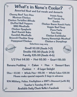 Menu photo 1 NeNe's Dishes Cabot, AR Menu photo 1 NeNe's Dishes Cabot, AR