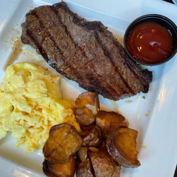75 Chestnut - Delicious steak and eggs $20 - New American Near Me - Boston, Massachusetts