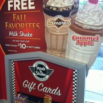 Steak ’n Shake - Large front display for gift cards. - Fast Food Near Me - Joliet, Illinois