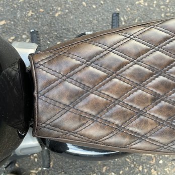 The Upholstery Zone - Love the distressed look of the leather and the black stitching makes the design pop. - Auto Upholstery Near Me - Simi Valley, California The Upholstery Zone - Love the distressed look of the leather and the black stitching makes the design pop. - Auto Upholstery Near Me - Simi Valley, California
