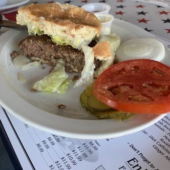 Abbey's Restaurant & Lounge - Half her burger. - Lounges Near Me - Wheeling, West Virginia Abbey's Restaurant & Lounge - Half her burger. - Lounges Near Me - Wheeling, West Virginia
