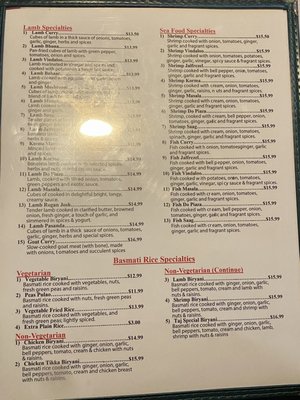 Menu photo 2 Taj India Restaurant Lexington, KY Menu photo 2 Taj India Restaurant Lexington, KY