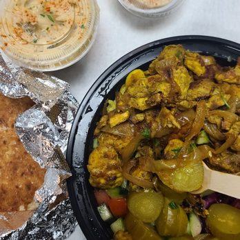 Kulushkat - Chicken Shawarma plate. Very good. - Middle Eastern Near Me - Brooklyn, New York