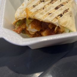 Delicious and always consistent- Buffalo chicken wrap. Nashville hot sauce is great as well Delicious and always consistent- Buffalo chicken wrap. Nashville hot sauce is great as well