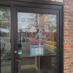 Pies a La Mode - Front door with hours listed. I think