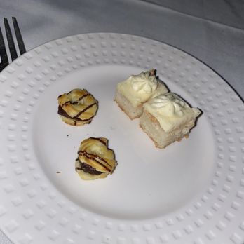Flagstaff House Restaurant - Complimentary dessert after our real dessert lol the little butter cake on the right was to die for - French Near Me - Boulder, Colorado