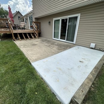 Hello Garage - This is a before and after shot of the project - Flooring Near Me