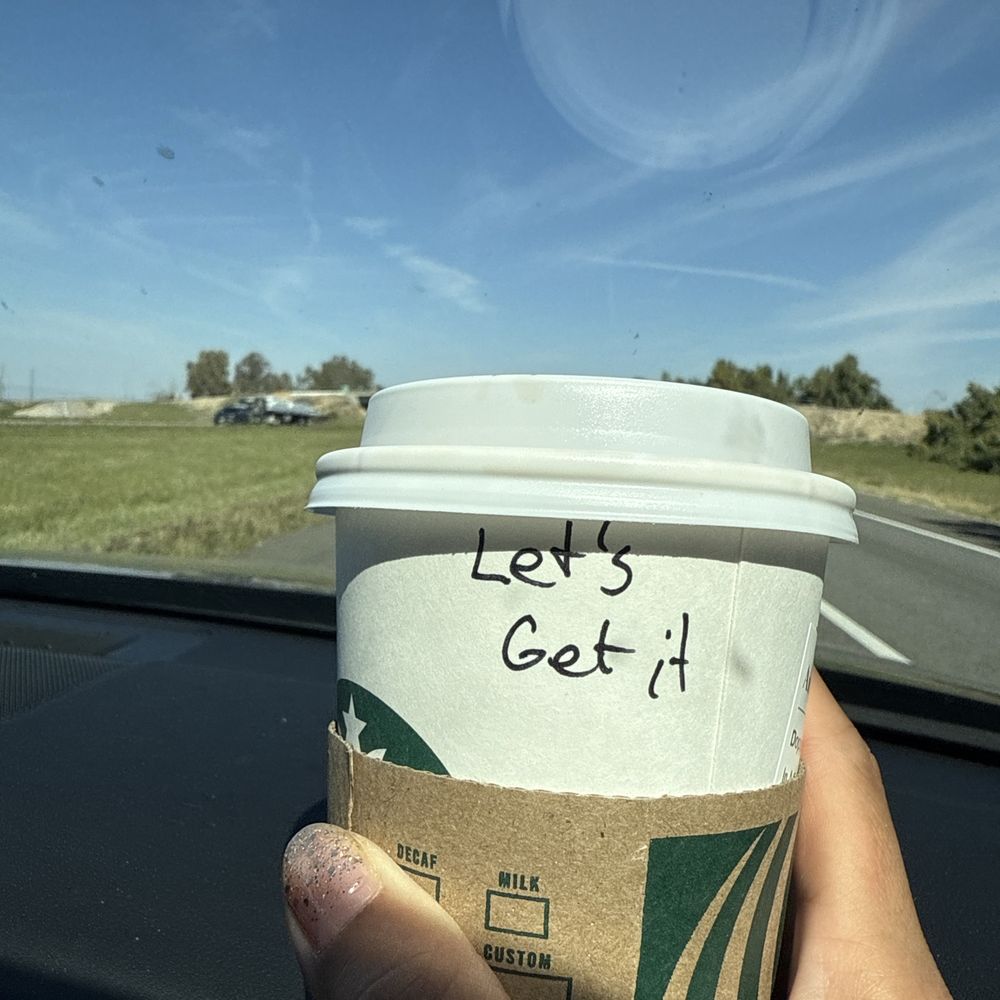 Special messages left on my Starbucks drink, love it! Special messages left on my Starbucks drink, love it!