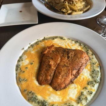 Charm Bar & Restaurant - Rasta pasta Salmon and grits - Caribbean Near Me - Brooklyn, New York Charm Bar & Restaurant - Rasta pasta Salmon and grits - Caribbean Near Me - Brooklyn, New York