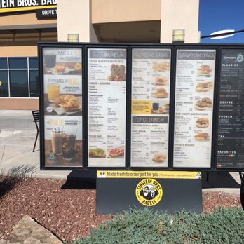 Einstein Bros. Bagels - In case anybody would like to see the prices or what's on the menu and here's a picture. - Breakfast & Brunch Near Me - Rio Rancho, New Mexico