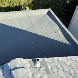Completed flat roof area Completed flat roof area