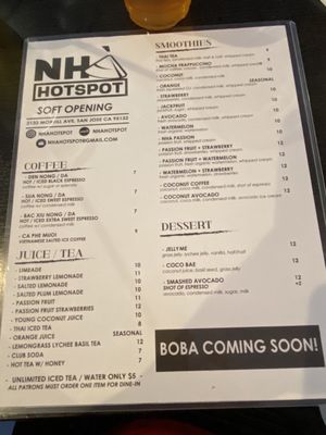 Menu photo 7 NHA Hotspot San Jose, CA Menu photo 7 NHA Hotspot San Jose, CA