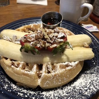 Eight AM - Banana nut waffle - New American Near Me - San Francisco, California Eight AM - Banana nut waffle - New American Near Me - San Francisco, California