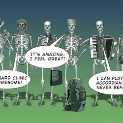 Shephard Clinic Of The Chiropractic Arts - 'The Line-up' - original art by Don Wallace
