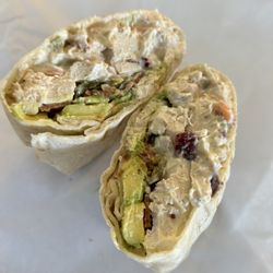 Sprankle's Village Deli - Chicken salad in grilled tortilla wrap (add avocado, bacon, and jalapeños)