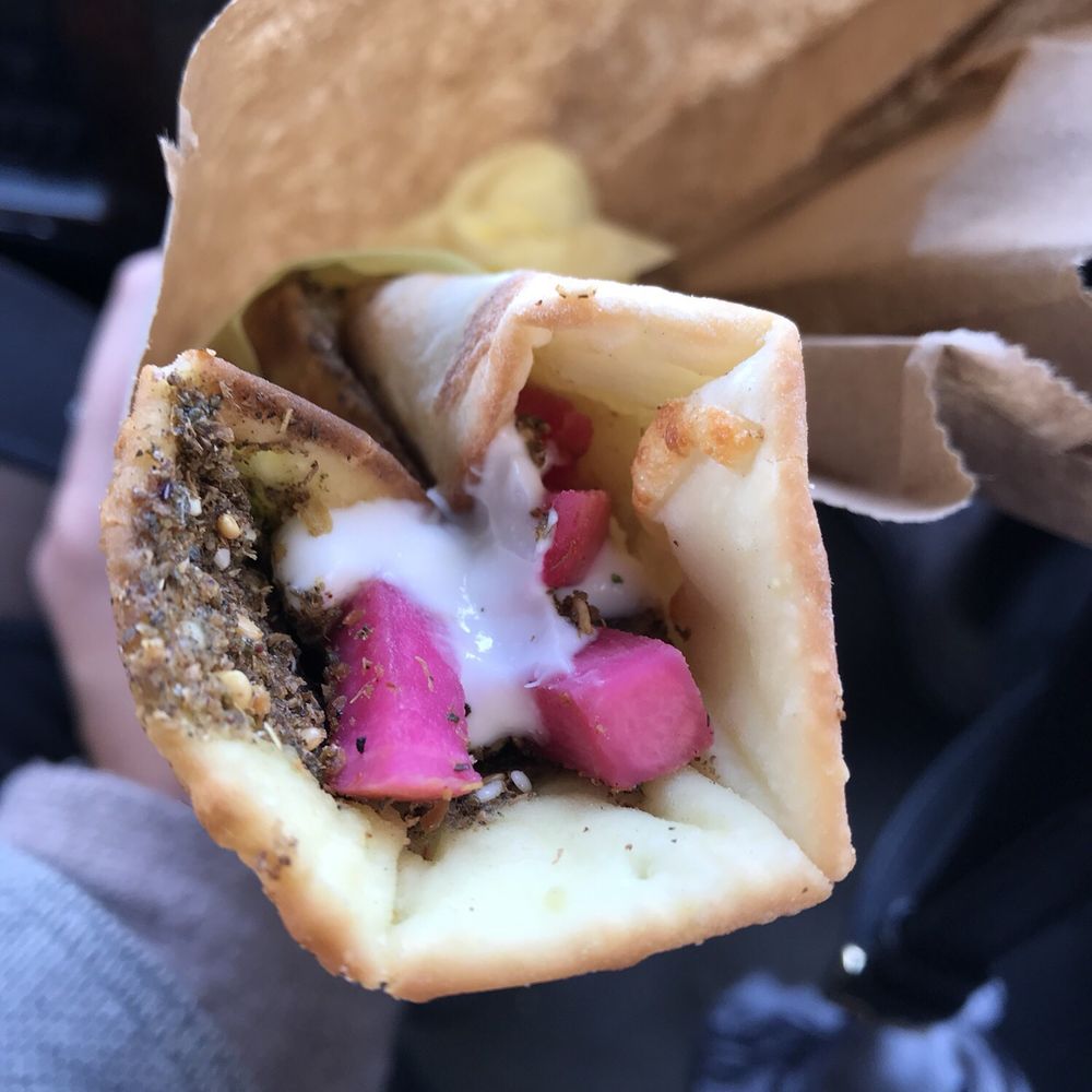 Al Taib Grill - September 2018- Zatar with cheese / turnips & garlic sauce - Halal Near Me - Montreal, Quebec Al Taib Grill - September 2018- Zatar with cheese / turnips & garlic sauce - Halal Near Me - Montreal, Quebec