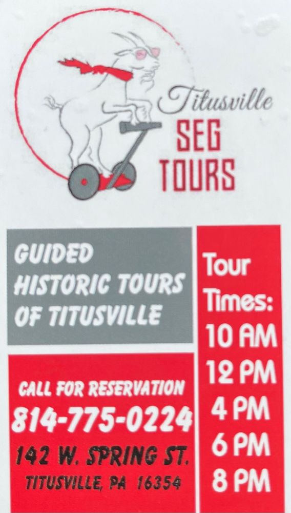 TITUSVILLE SEG TOUR Updated August 2024 Titusville, Pennsylvania