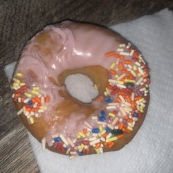 Dunkin' - Sprinkled donut with NO SPRINKLES.