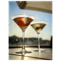 Laurel Grill - A specialty Vespa and a perfect martini with blue cheese olives