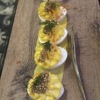 Stirrups - Deviled eggs with caviar - Steakhouses Near Me - Ocala, Florida Stirrups - Deviled eggs with caviar - Steakhouses Near Me - Ocala, Florida