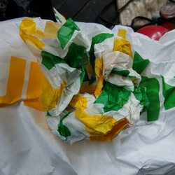 This is all that's left of my delicious Subway.