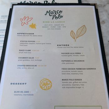 Marco Polo Trattoria - DineLA Lunch Menu - Bars Near Me - Los Angeles, California Marco Polo Trattoria - DineLA Lunch Menu - Bars Near Me - Los Angeles, California
