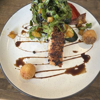 Lamezze - Pecan crusted salmon - Mediterranean Near Me - El Paso, Texas