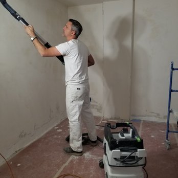 C Briggs - Dustless sanding before Venetian Plaster - General Contractors Near Me - Woodland Hills, California C Briggs - Dustless sanding before Venetian Plaster - General Contractors Near Me - Woodland Hills, California