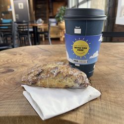 Fresh Start Market & Espresso - Cranberry Scone and Caramel latte