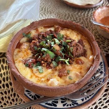 Maiz Cocina Mexicana - Queso Fundido Con Discada - Mexican Near Me - San Antonio, Texas Maiz Cocina Mexicana - Queso Fundido Con Discada - Mexican Near Me - San Antonio, Texas