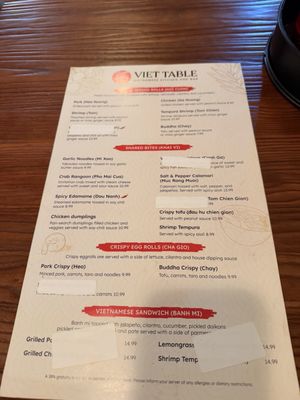 Menu photo 5 Viet Table Buckeye, AZ