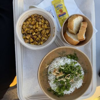 Nolia - Shrimp Etouffee comes with bread! Also got a surprise side of corn from the lovely owner - Cajun/Creole Near Me - Portland, Oregon Nolia - Shrimp Etouffee comes with bread! Also got a surprise side of corn from the lovely owner - Cajun/Creole Near Me - Portland, Oregon