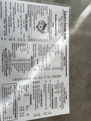 Menu photo 2 Carol's Corner Cafe Vancouver, WA Menu photo 2 Carol's Corner Cafe Vancouver, WA
