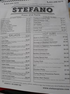 Menu photo 7 Stefano Pizza And Pasta Tampa, FL Menu photo 7 Stefano Pizza And Pasta Tampa, FL