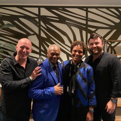 La Rosa Realty Jacksonville - Rex Crain, Dwight Anderson, Diana Anderson and friends sharing a special meal at Legacy Summit 2022.