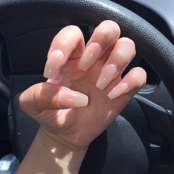 Lv Nails Spa - By Henry! Coffin Nails Nude Color! - Massage Near Me - Houston, Texas