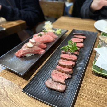 Kiraku - Premium grilled beef tongue, A5 wagyu nigiri, Otoro w/truffle paste - Tapas/Small Plates Near Me - Berkeley, California Kiraku - Premium grilled beef tongue, A5 wagyu nigiri, Otoro w/truffle paste - Tapas/Small Plates Near Me - Berkeley, California