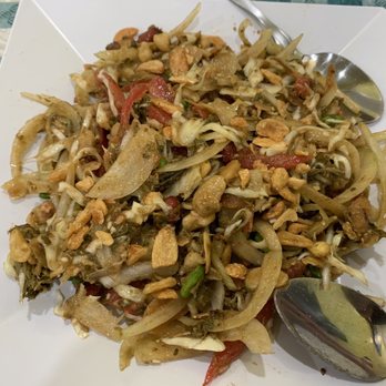 SHWE Burmese Restaurant - Tea Leaf Salad. Amazing. Expect raw onions. - Burmese Near Me - Rensselaer, New York SHWE Burmese Restaurant - Tea Leaf Salad. Amazing. Expect raw onions. - Burmese Near Me - Rensselaer, New York