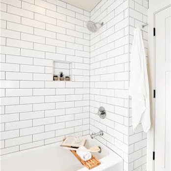 Drying Force - Shower remodel after drying out the walls and floors in the bathroom - Damage Restoration Near Me
