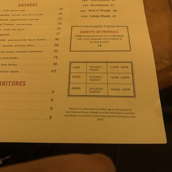 Pastis - portion of the menu. - French Near Me - Nashville, Tennessee Pastis - portion of the menu. - French Near Me - Nashville, Tennessee